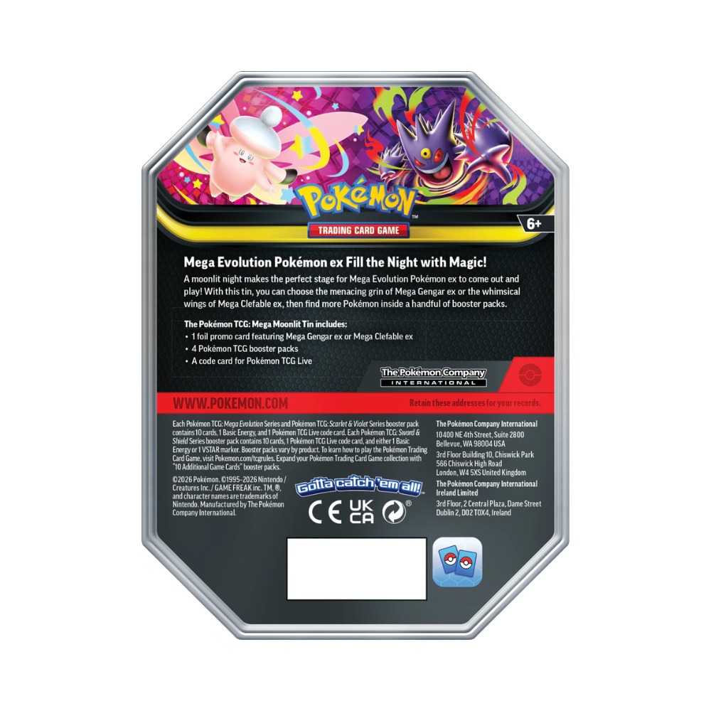 Pokémon TCG - Mega Moonlit - Mega Clefable - Tin - Inglés