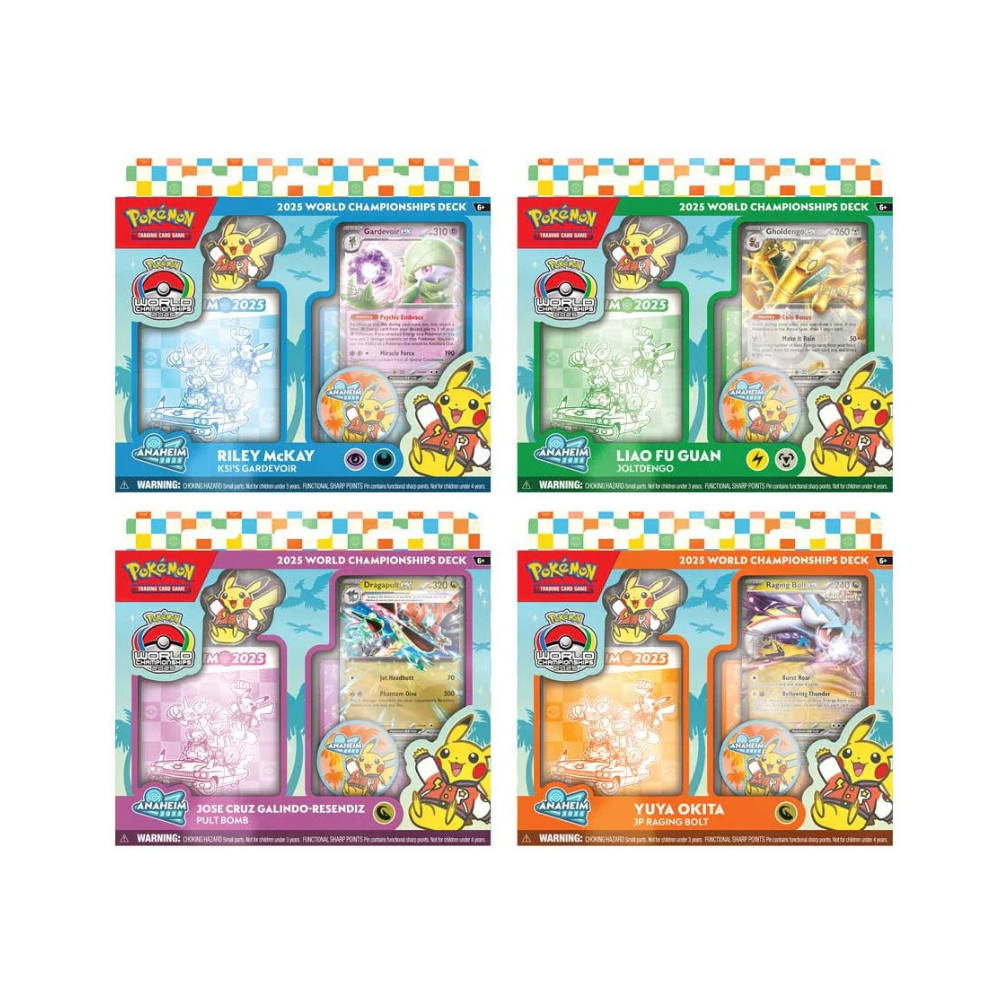 COMBO Pokémon TCG - 4 World Championships Anaheim 2025 Decks - Inglés