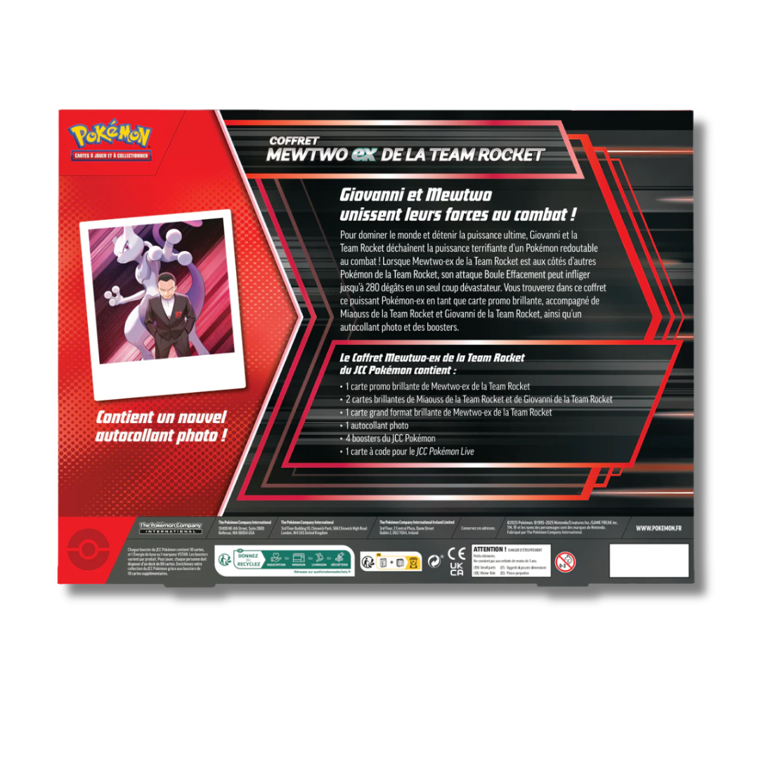 Pokemon TCG Team Rocket's Mewtwo Ex Box Español