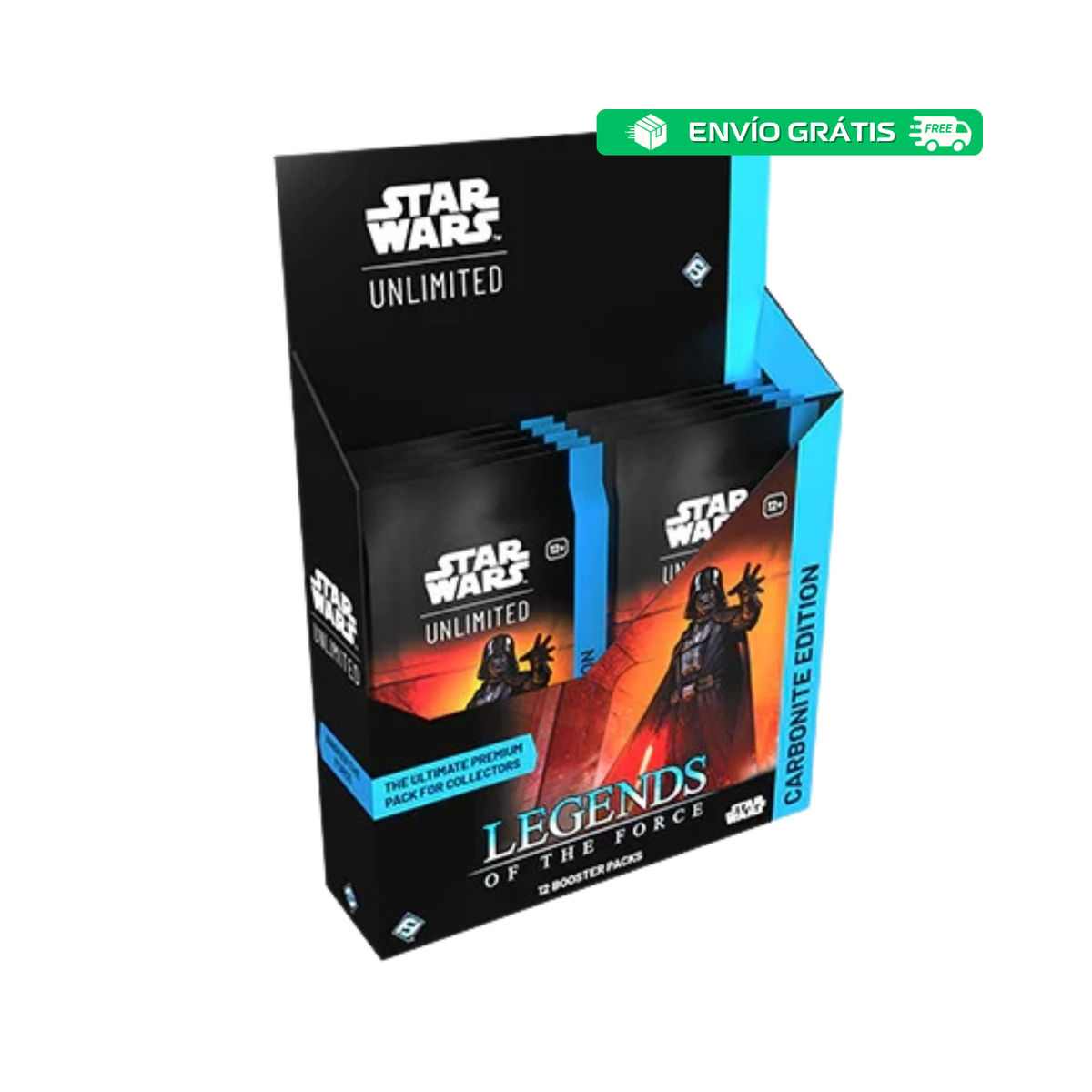 Star Wars Unlimited - Legends of the Force - CARBONITE EDITION: Booster Display con 12 sobres