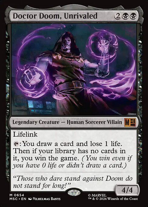 MTG: Marvel Super Heroes [MSC 654] - Doctor Doom, Unrivaled (Foil)