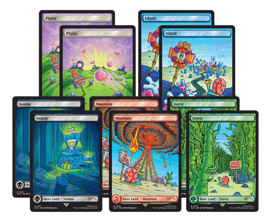 Mtg: Secret Lair - Bob Esponja - Lands Under The Sea Inglés