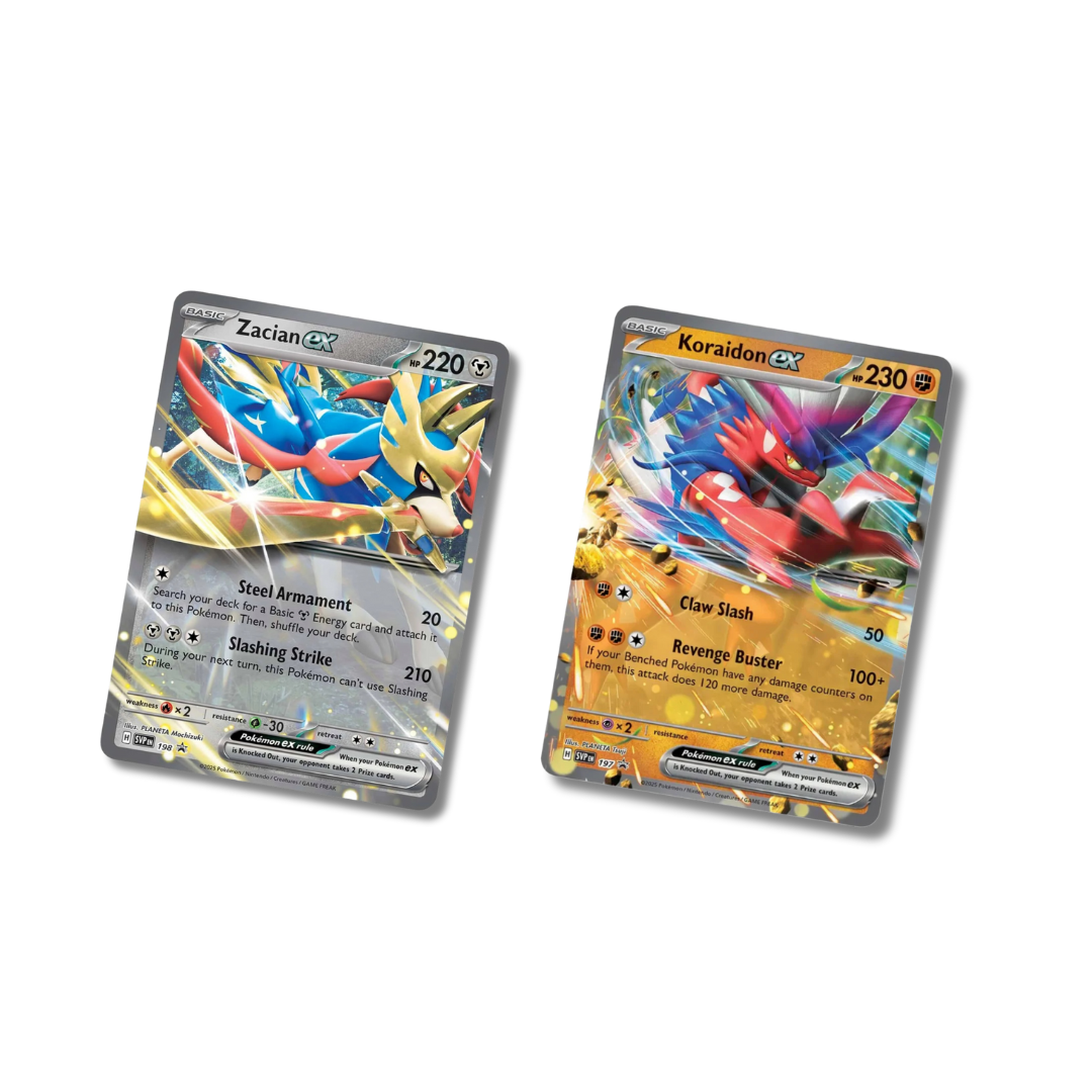 Pokemon TCG Slashing Legends Koraidon Ex & Zacian Ex (Par) Summer 2025 Ingles