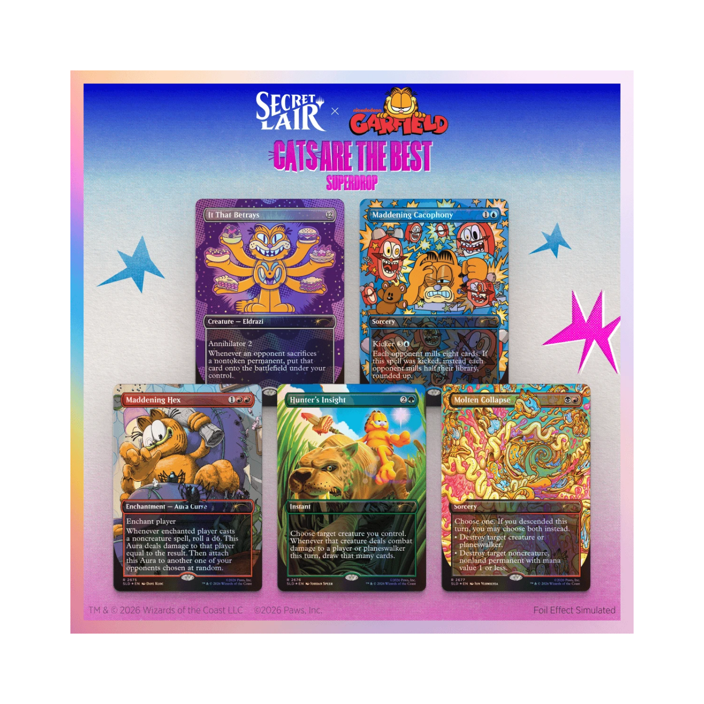 (PREVENTA) MTG Secret Lair - The Cats Are the Best - Our Only Thought is to Entertain You - Foil