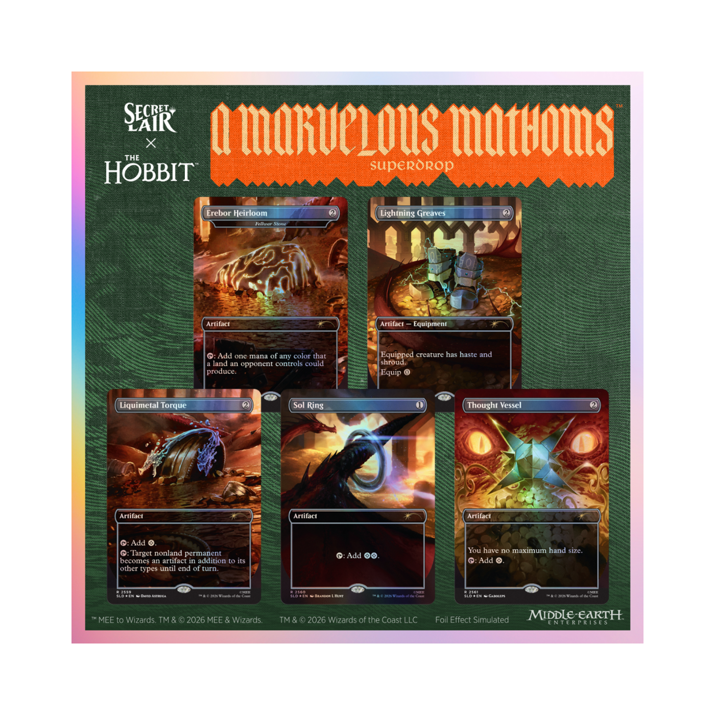 (PREVENTA) MTG Secret Lair - The Hobbit - Smaug's Spoils - Foil (LEER DESCRIPCIÓN)