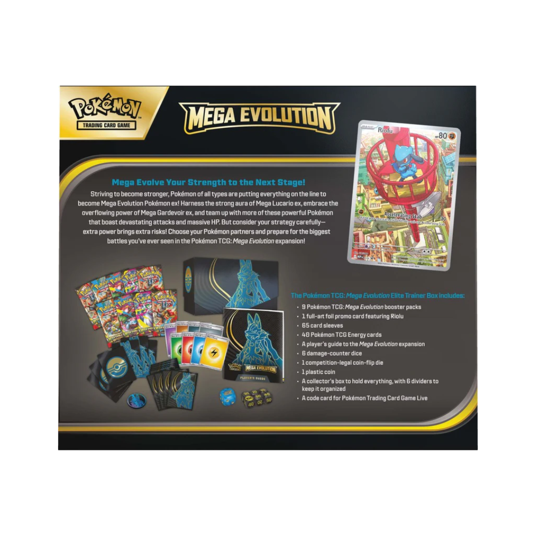 Pokémon TCG: Mega Evolution - Elite Trainer Box Lucario - Ingles