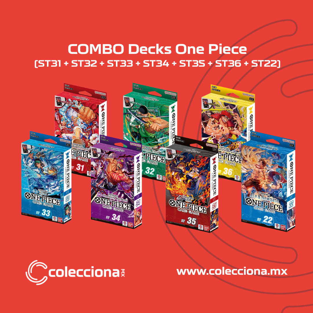 COMBO One Piece TCG - ST22 + ST31 al ST36 - Starter Decks - Inglés