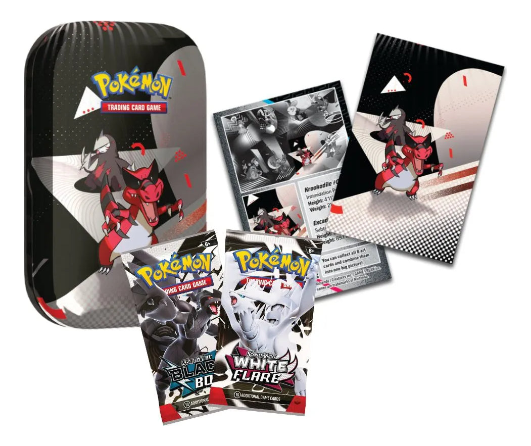 Pokemon Tcg: Mini Tin Case 8u Black Bolt White Flare Ingles