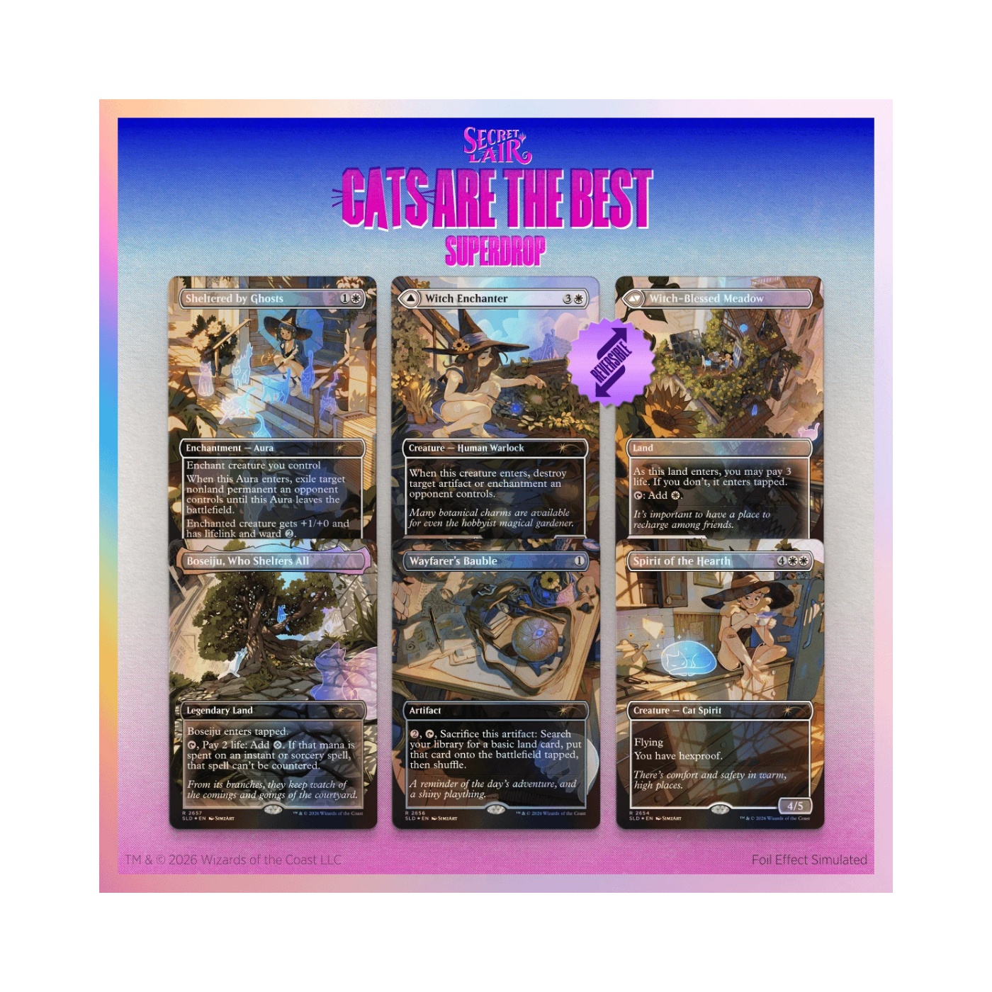 (PREVENTA) MTG Secret Lair - The Cats Are the Best - Witch's Familiar - Foil