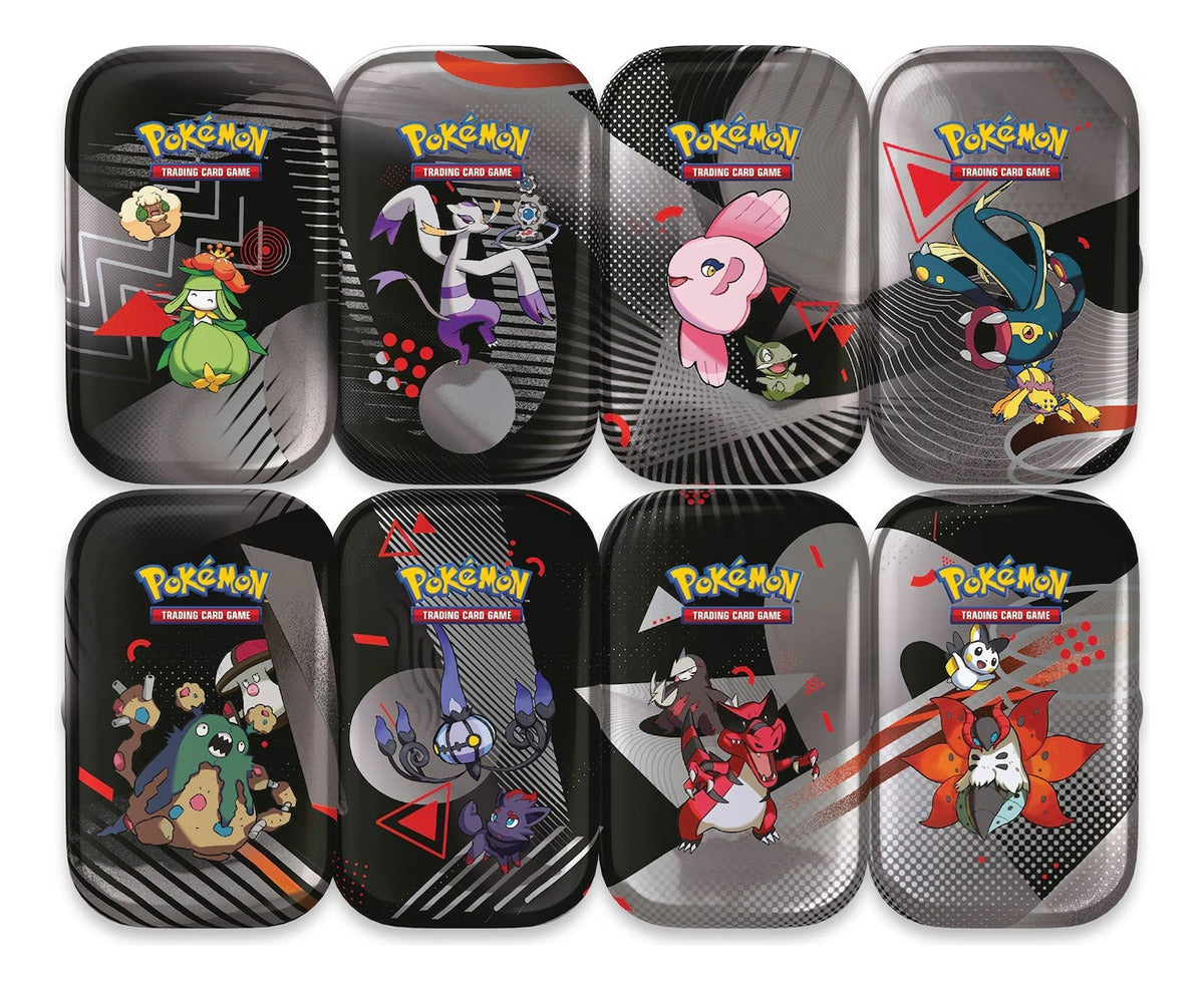 Pokemon Tcg: Mini Tin Case 8u Black Bolt White Flare Ingles
