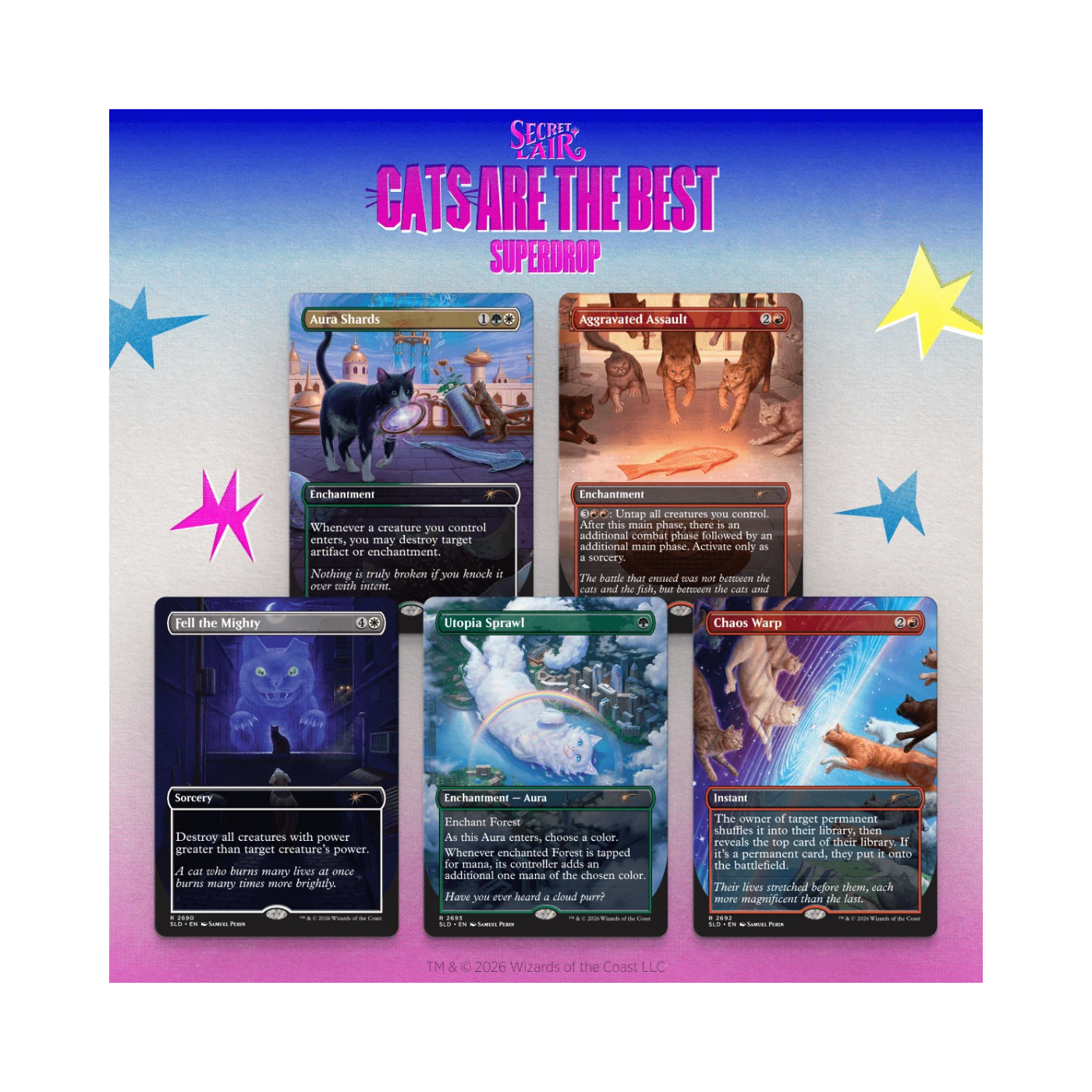 (PREVENTA) MTG Secret Lair - The Cats Are the Best - Cats of Chaos