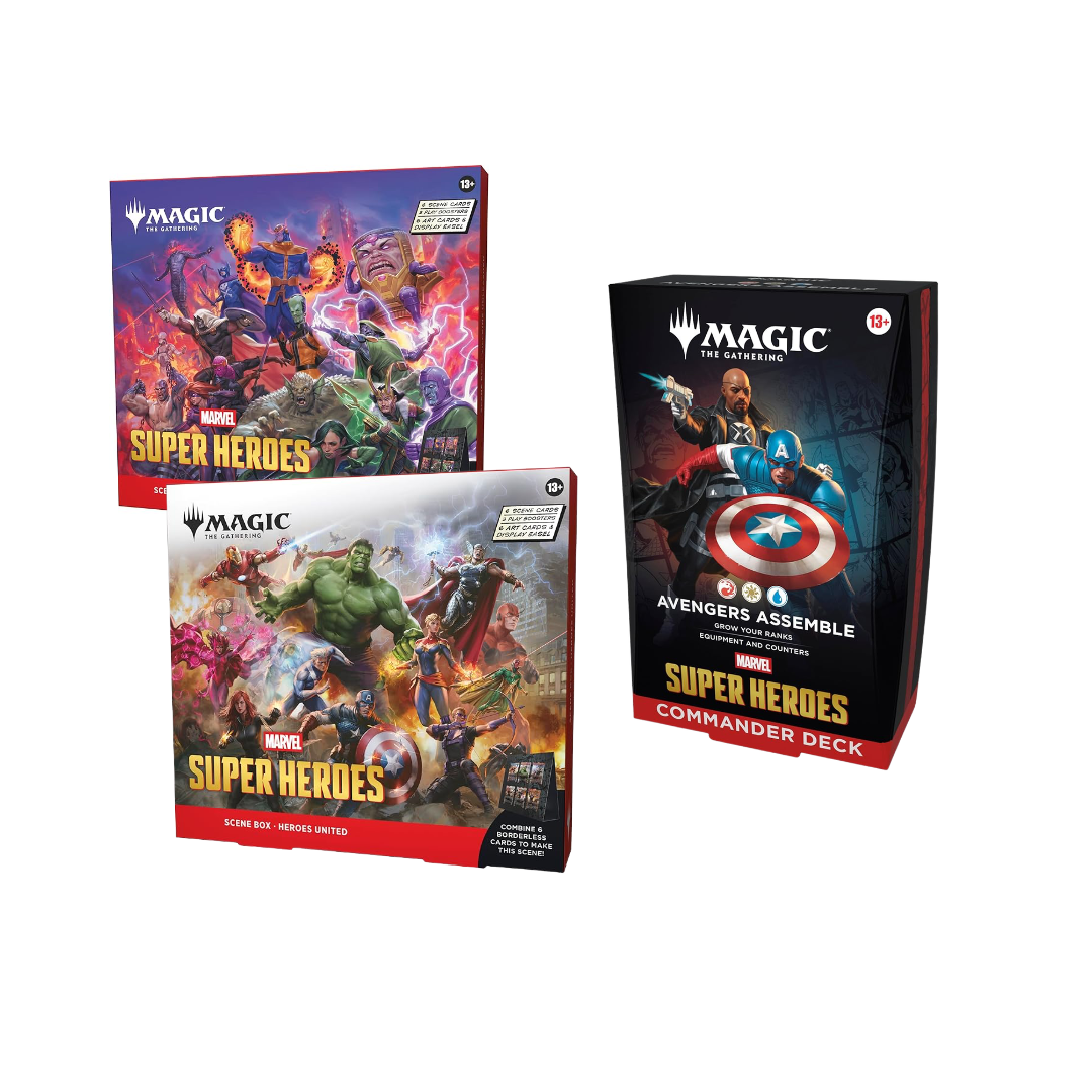 COMBO MTG Marvel Super Heroes - Set Scene Box - Commander Deck Avengers Assemble