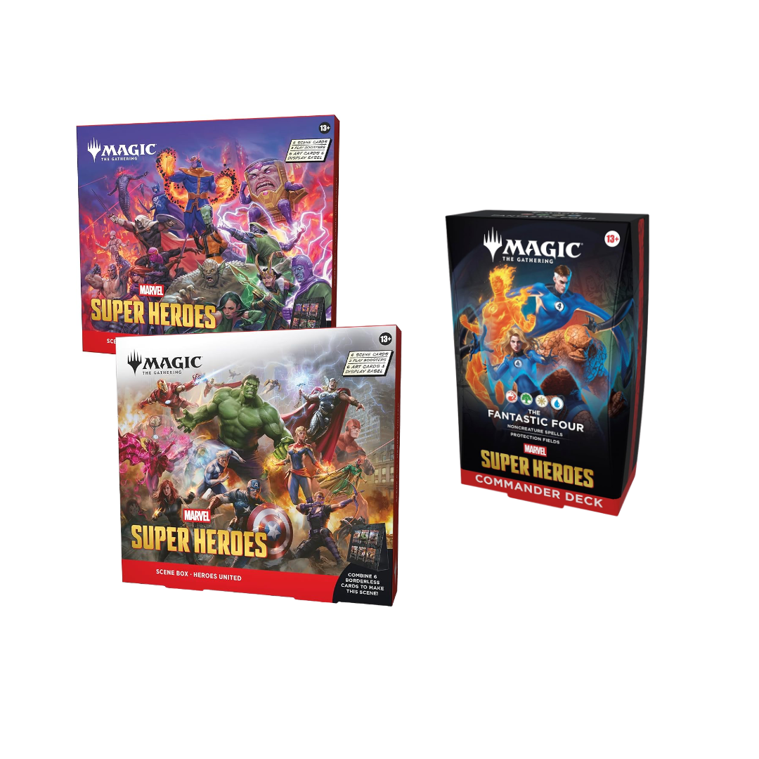 COMBO MTG Marvel Super Heroes - Set Scene Box - Commander Deck The Fantastic Four