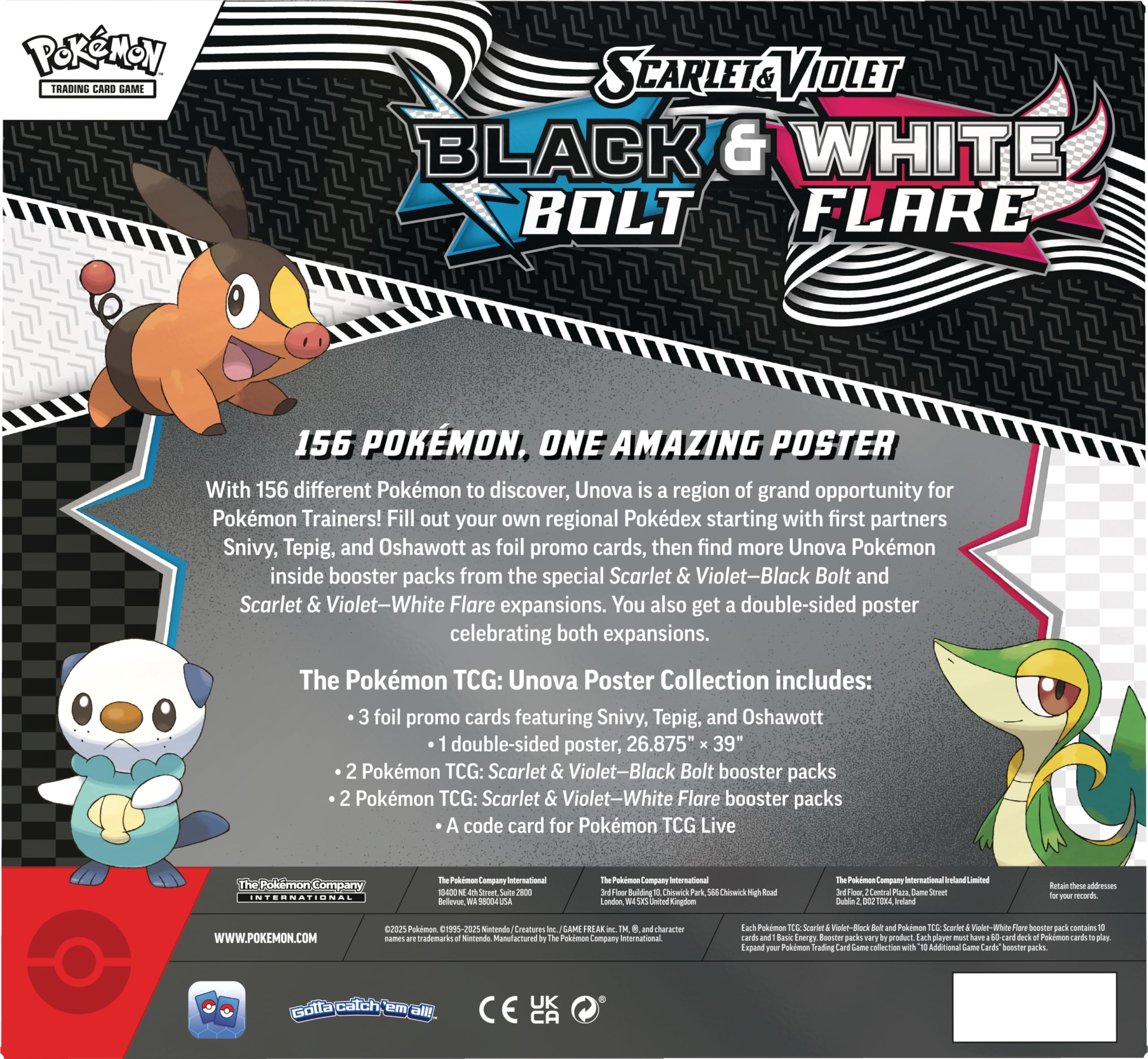 Pokémon TCG: Unova Black Bolt & White Flare - Poster Collection - Ingles