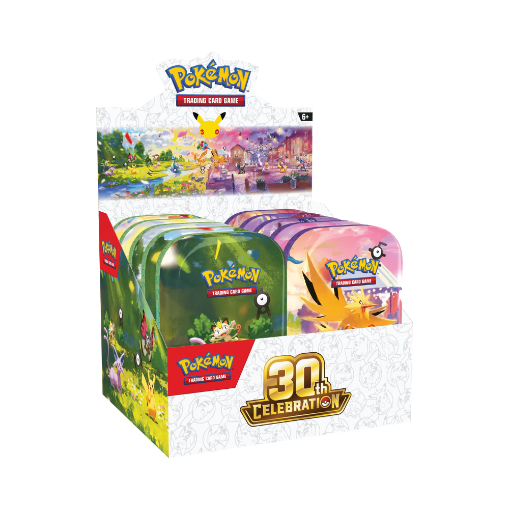 (PREVENTA) Pokémon TCG - 30th Celebration - Mini Tin Display (LIMITADO A 1 - LEER DESCRIPCIÓN)