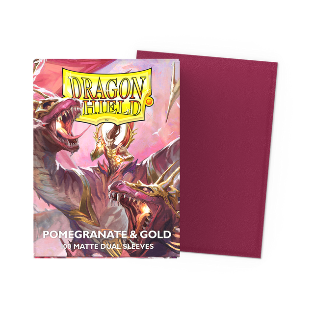 Mica Standard Dual Matte - Dragon Shield - Pomegranate/Gold