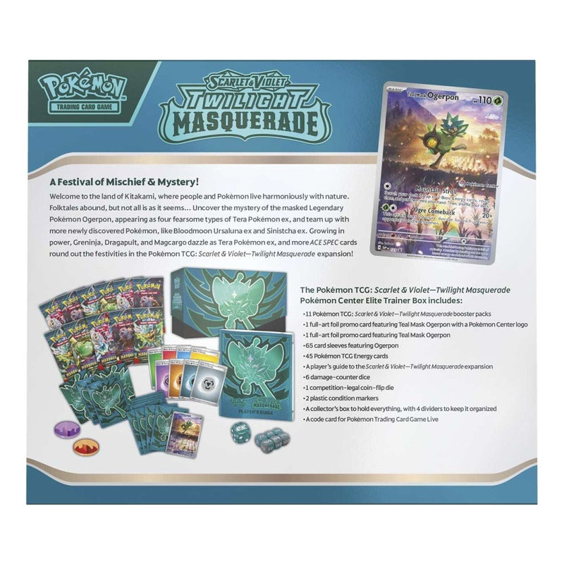 Pokemon Center TCG - Twilight Masquerade - Elite Trainer Box Etb - Inglés