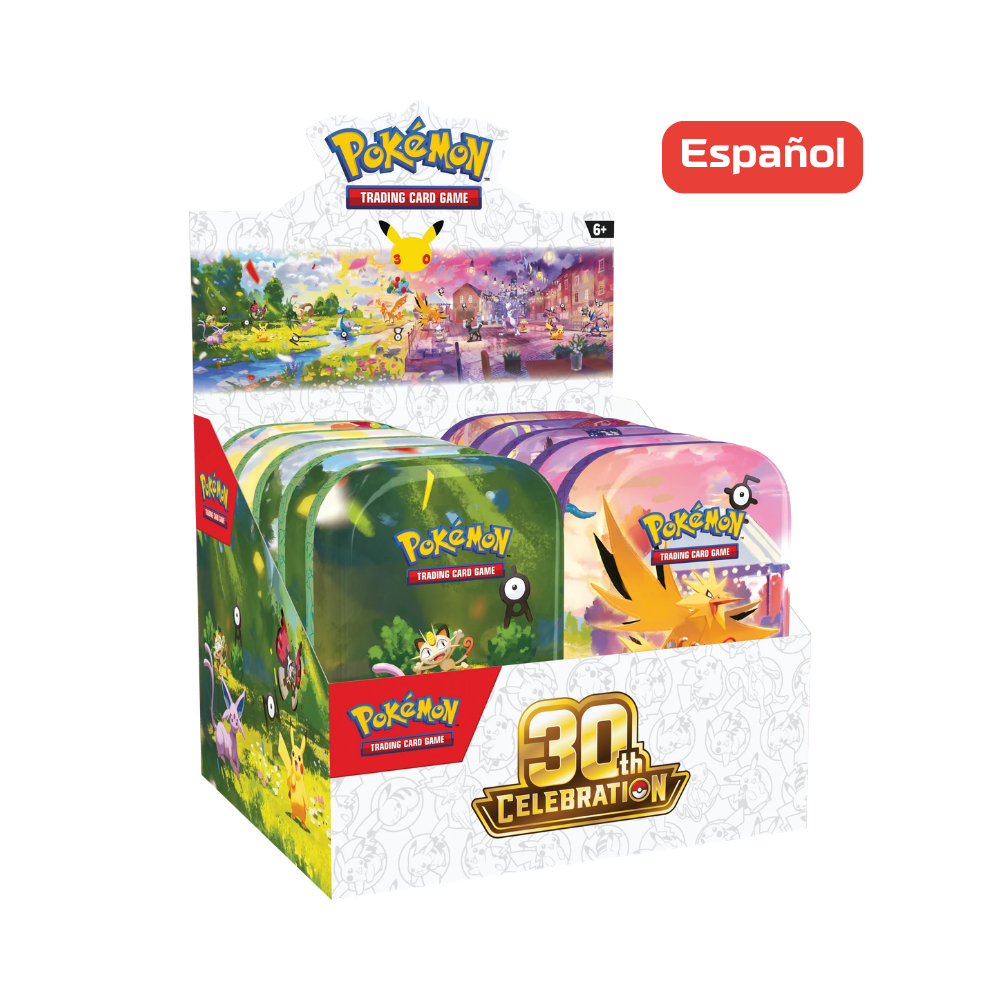(PREVENTA) Pokémon TCG - 30th Celebration - Mini Tin Display - Español (LIMITADO A 2 - LEER DESCRIPCIÓN)