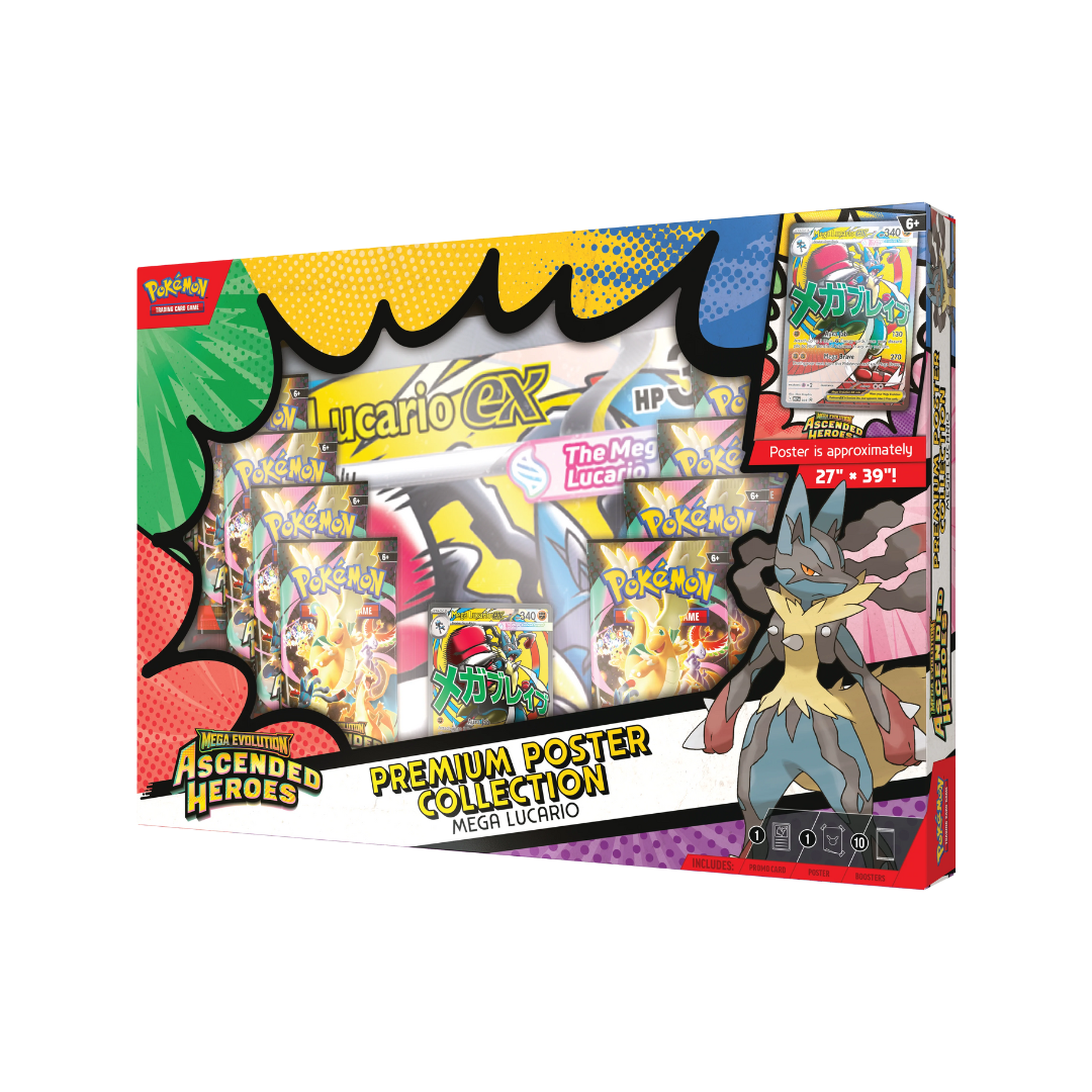(PREVENTA) Pokémon TCG - Ascended Heroes - Premium Poster Collection - Mega Lucario (APARTADO - LEER DESCRIPCION)