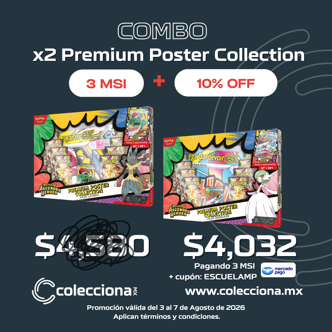 COMBO Pokémon TCG - Ascended Heroes - Premium Poster Collection - Mega Lucario & Mega Gardevoir