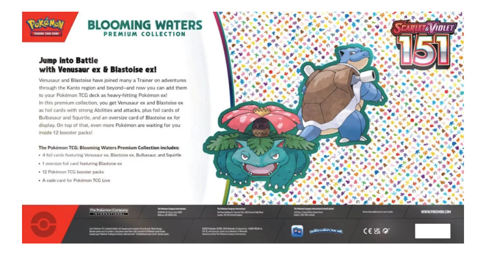 Pokemon Tcg: 151 Premium Collection - Blooming Waters Inglés Blooming Waters Inglés
