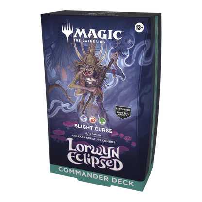 (VENTA ANTICIPADA) Magic The Gathering - Lorwyn Eclipsed - Commander Deck - Blight curse - Español (LEER DESCRIPCION)
