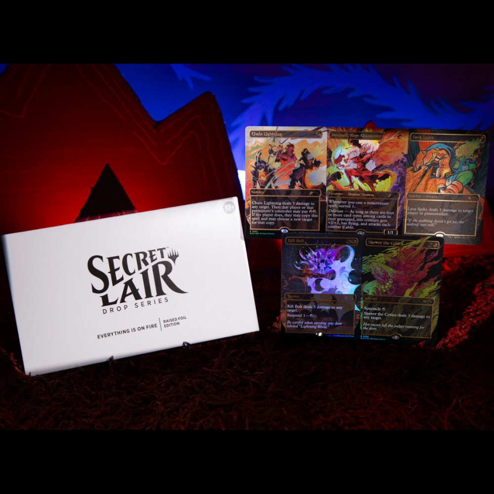 MTG Secret Lair EVERYTHING IS ON FIRE Raised Foil magic tcg