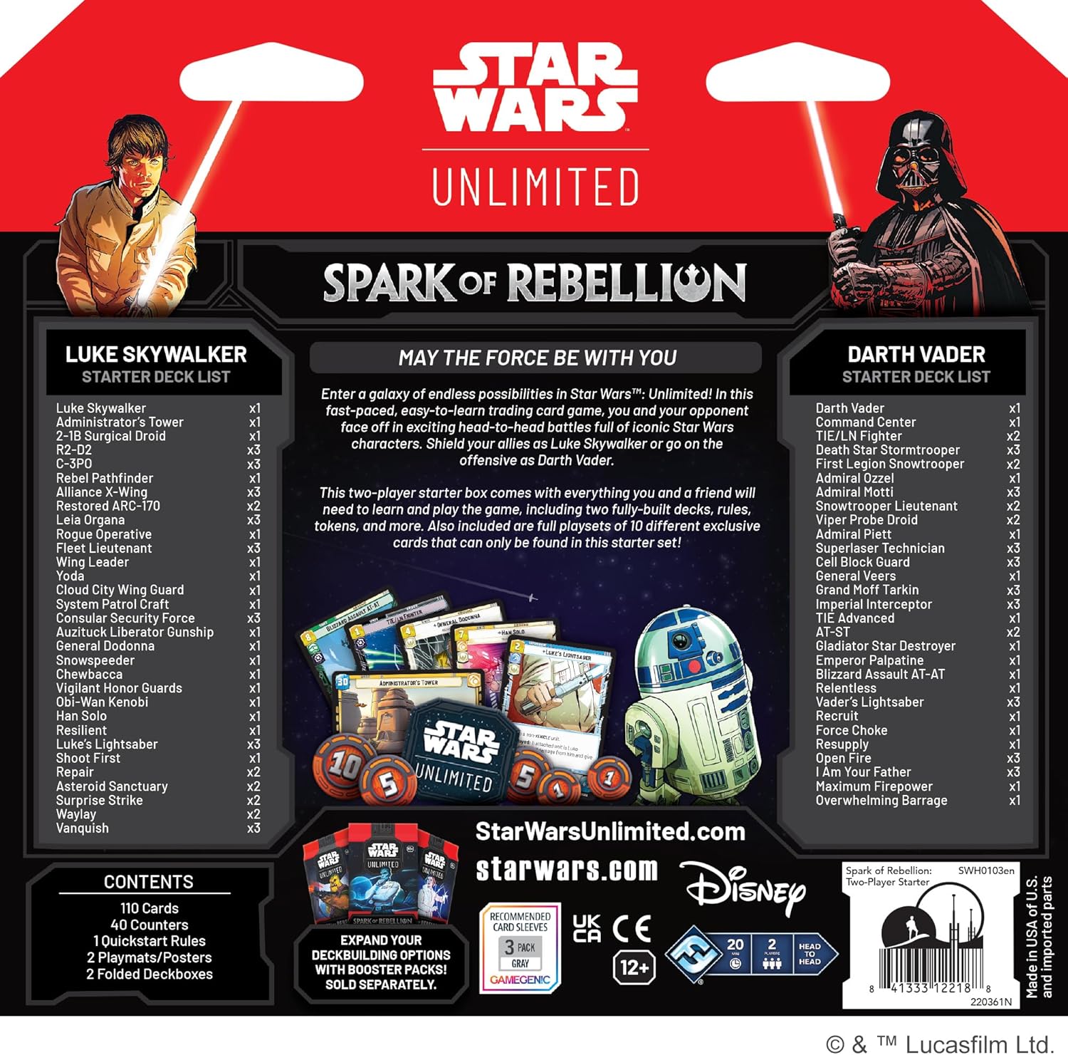 Star Wars Unlimited - Spark of Rebellion - Two-Players Starter - Ingles