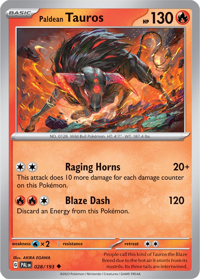 028/193 Paldean Tauros (Reverse holo)
