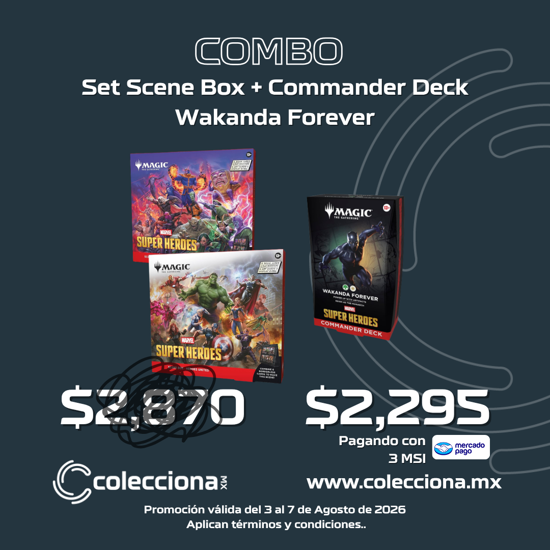 COMBO MTG Marvel Super Heroes - Set Scene Box - Commander Deck Wakanda Forever