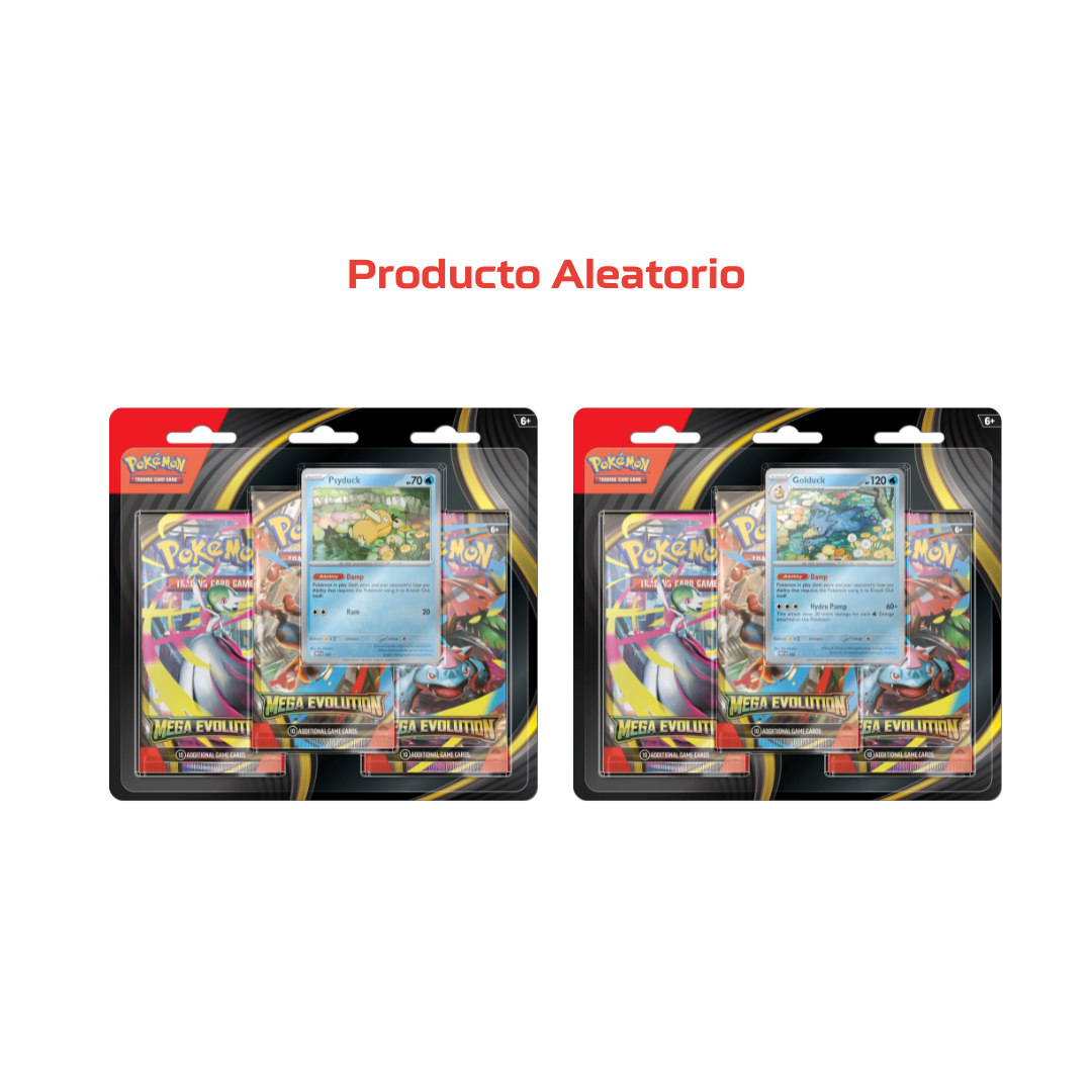 (PREVENTA) Pokémon TCG: Mega Evolution - 3 Booster Blister Aleatorio (APARTADO: LEER DESCRIPCION)