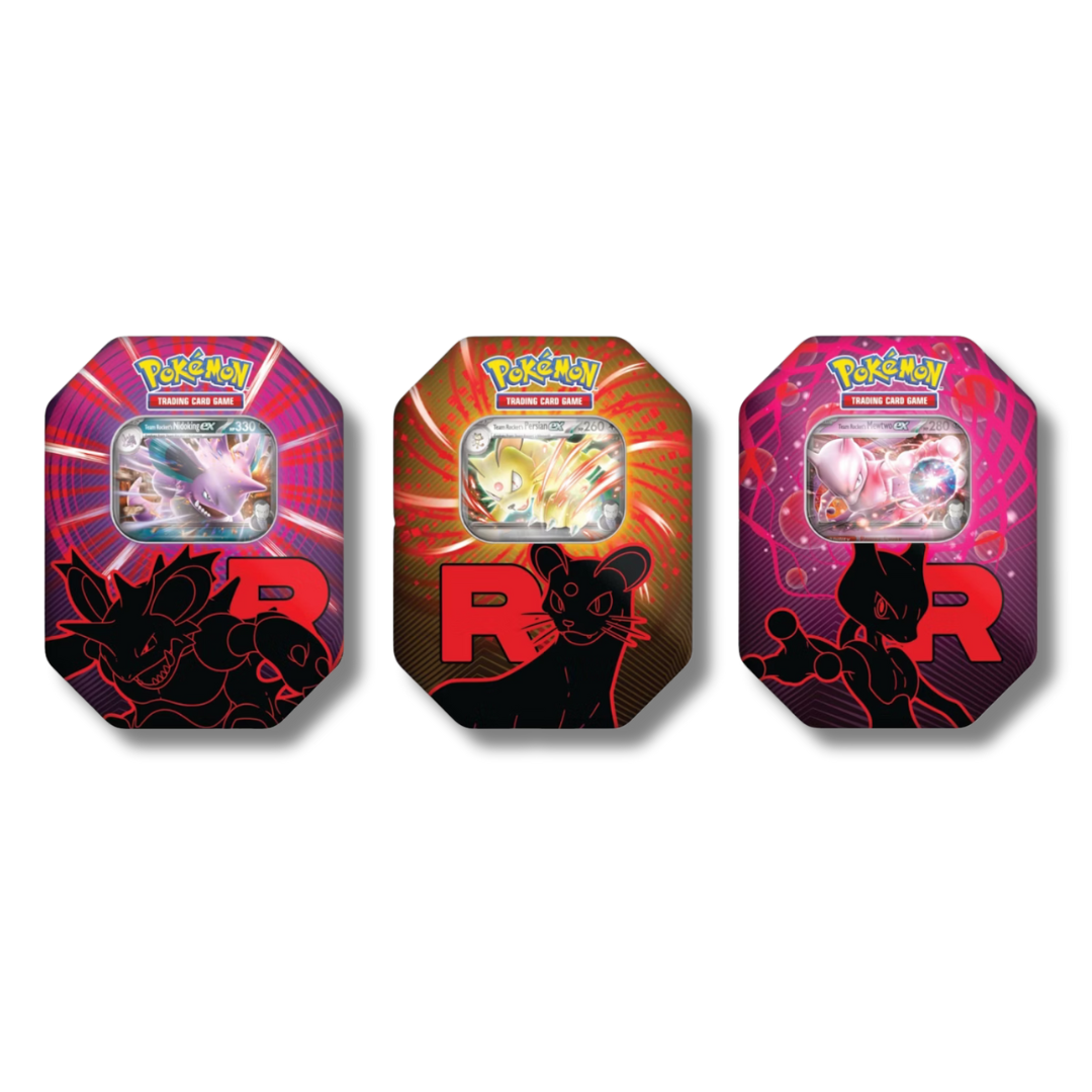 (VENTA ANTICIPADA) Pokémon TCG: Tin Team Rocket (Tercia) - Español (LEER DESCRIPCION)