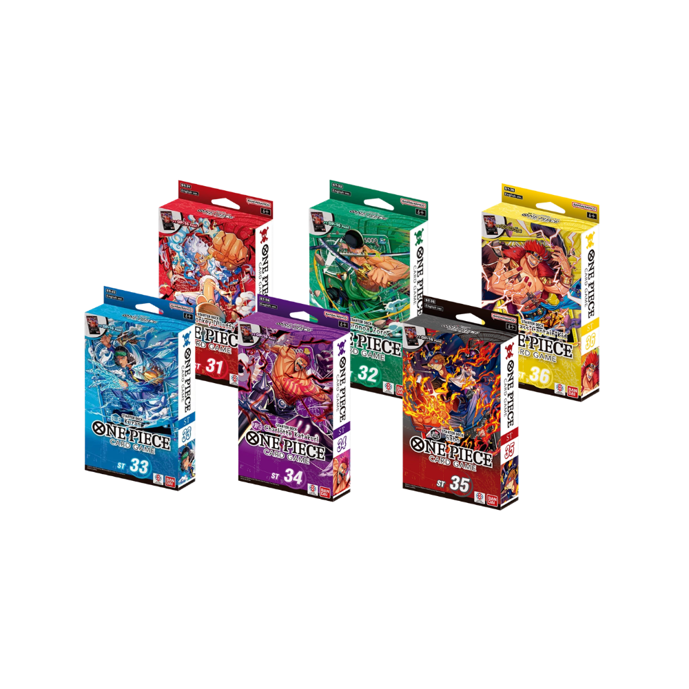 (PREVENTA) COMBO One Piece TCG - [ST31-ST36] - Starter Decks - Inglés - LEER DESCRIPCIÓN)