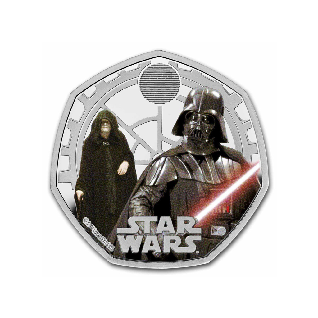 Star Wars: Darth Vader & Emperor Palpatin Silver Color - 2023 - Moneda conmemorativa