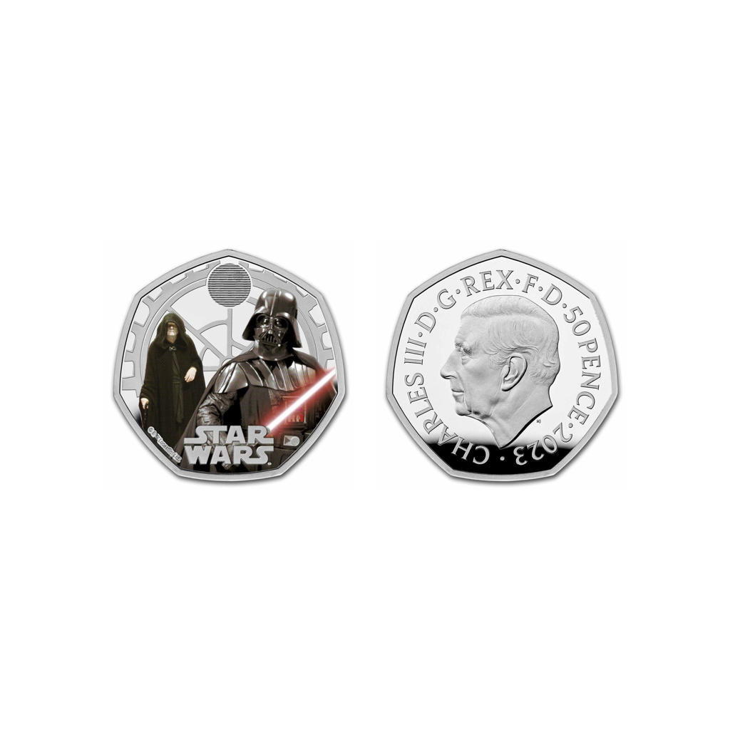 Star Wars: Darth Vader & Emperor Palpatin Silver Color - 2023 - Moneda conmemorativa