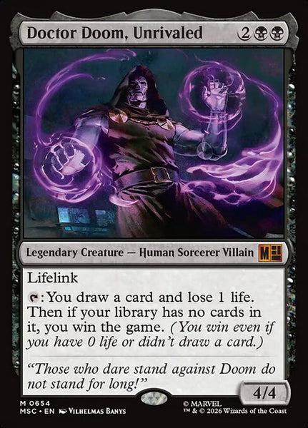 MTG: Marvel Super Heroes [MSC 654] - Doctor Doom, Unrivaled (Foil)