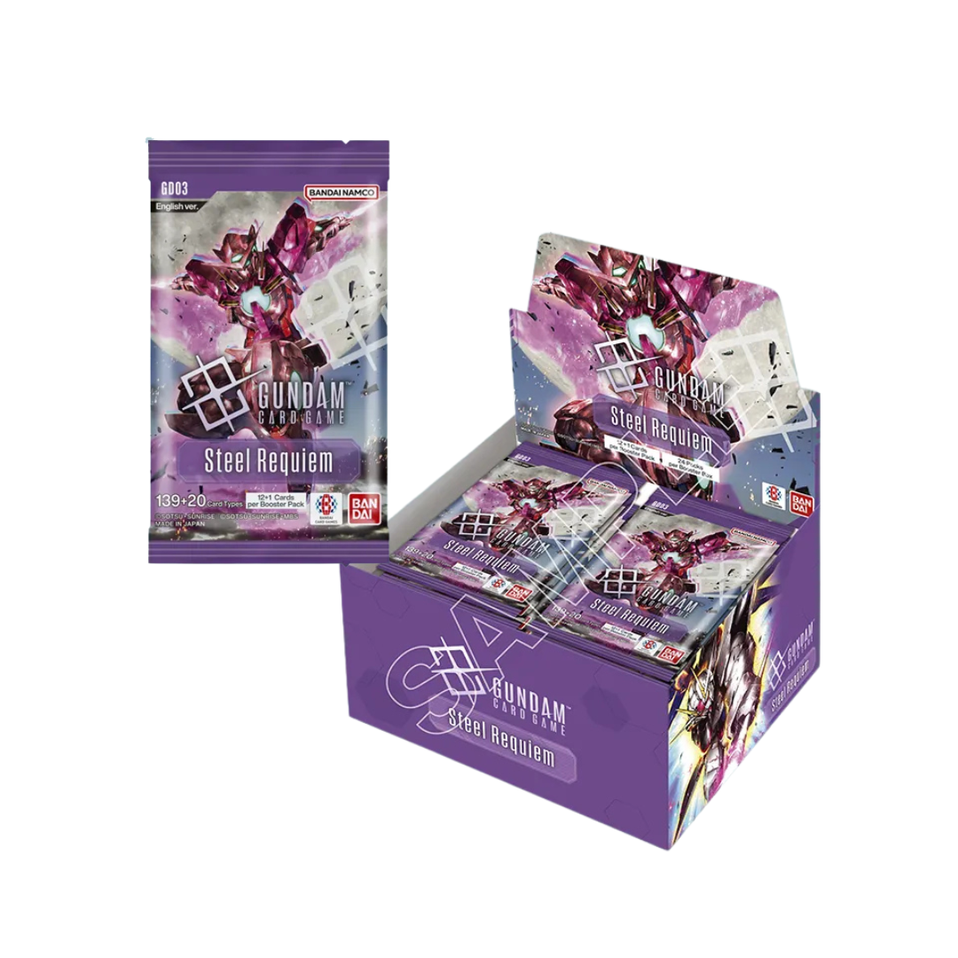 (VENTA ANTICIPADA) Gundam Card Game - Booster Pack Display - Set 3 Steel Requiem [GD03] (Limitado a 1)