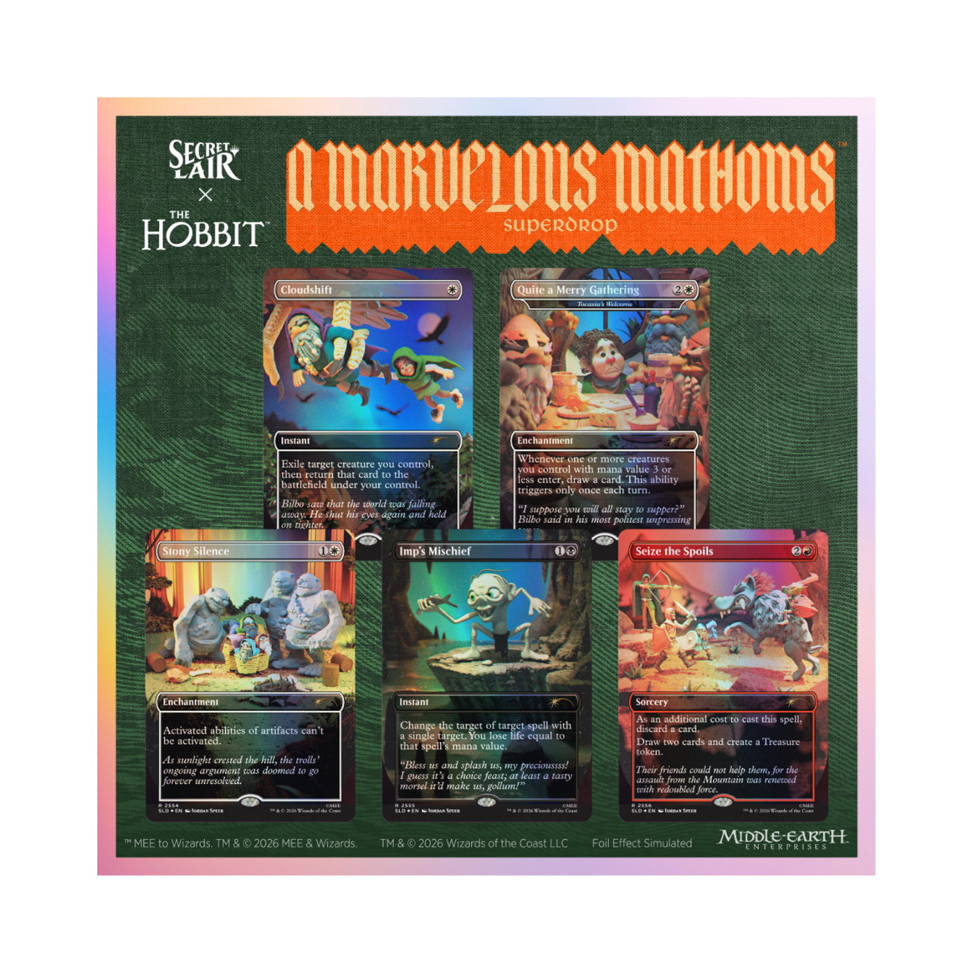 (PREVENTA) MTG Secret Lair - The Hobbit - Over the Edge of the Wild - Foil (LEER DESCRIPCIÓN)