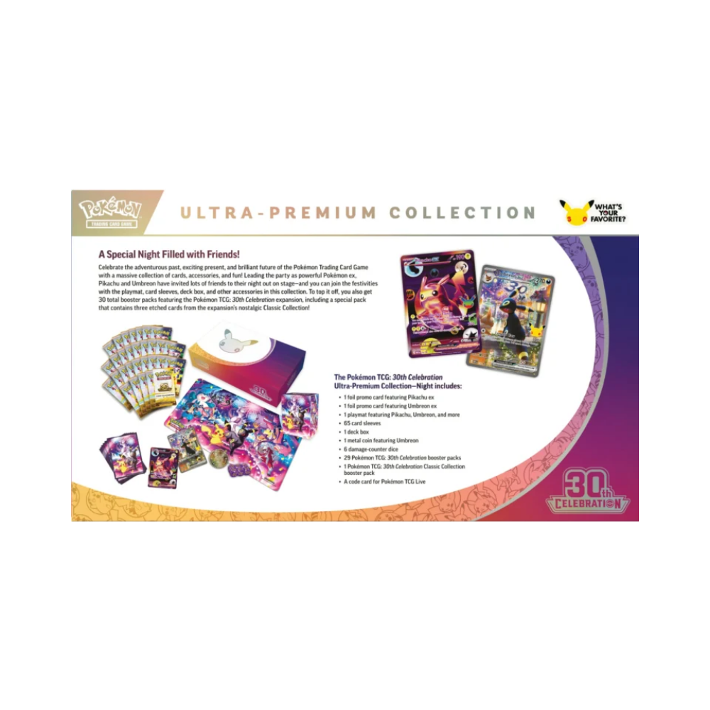 (PREVENTA) Pokémon TCG - 30th Celebration Ultra-Premium Collection - Night - Español (LIMITADO A 1 - LEER DESCRIPCIÓN)