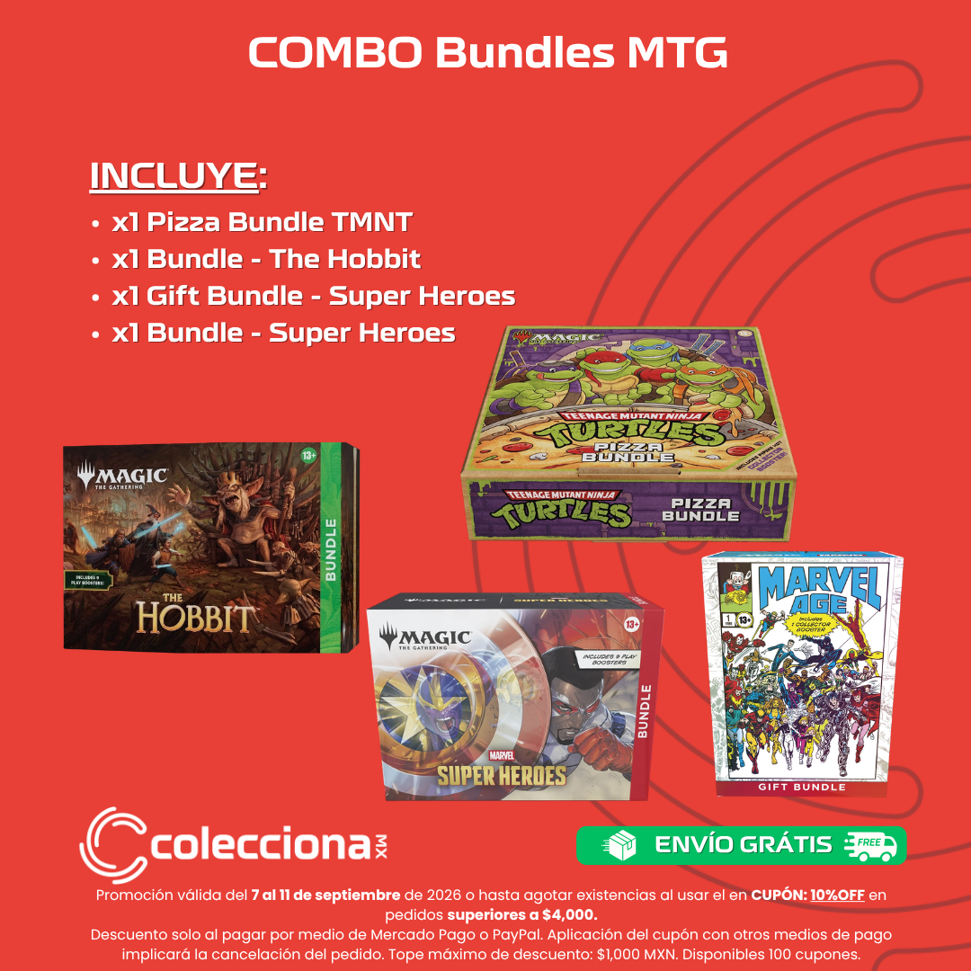 COMBO: MTG - 1 Pizza Bundle TMNT + 1 Bundle The Hobbit + 1 Gift Bundle Marvel Super Heroes + 1 Bundle Marvel Super Heroes