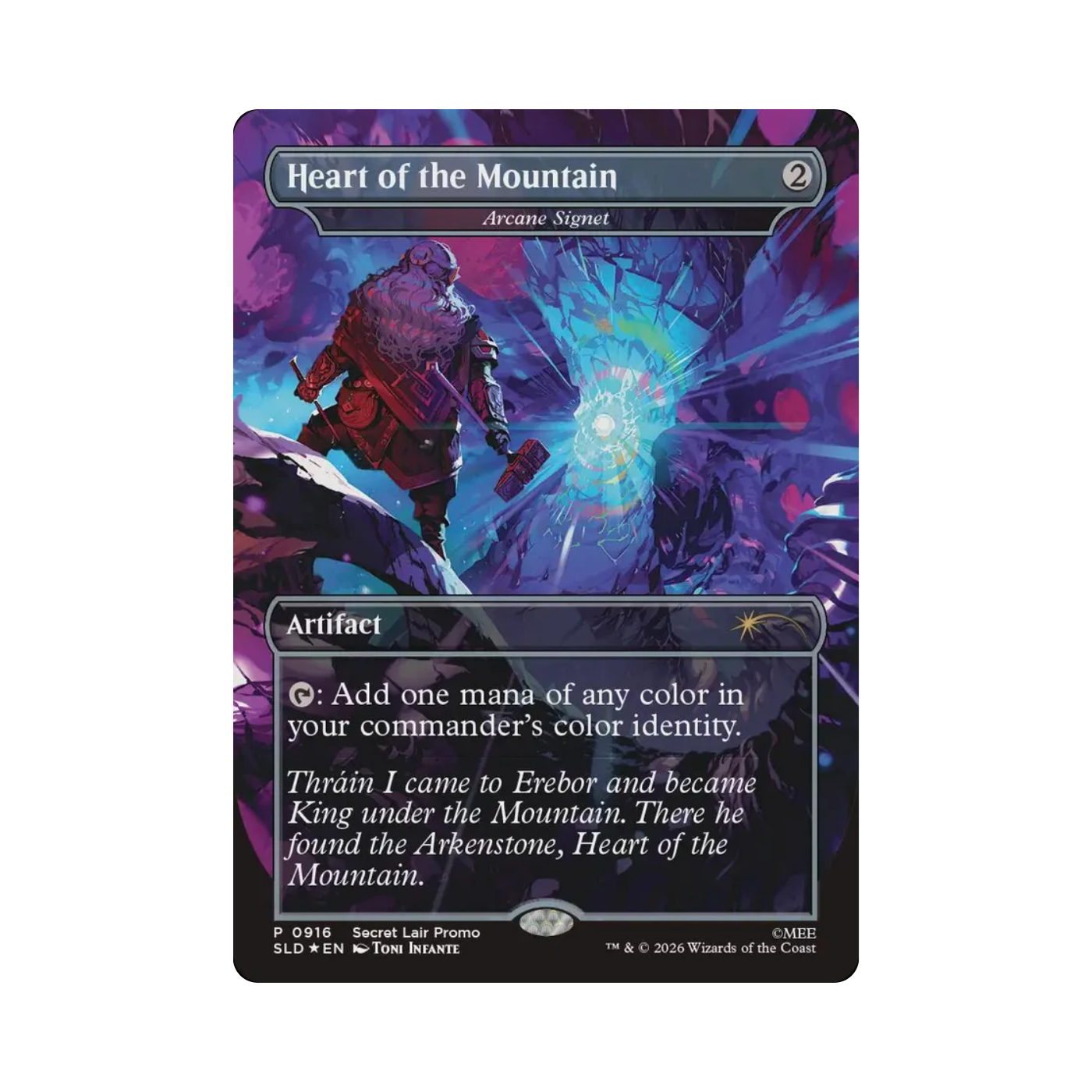 (PREVENTA) MTG Secret Lair - The Hobbit -  Arcane Signet as "Heart of the Mountain" - Foil (LEER DESCRIPCIÓN)