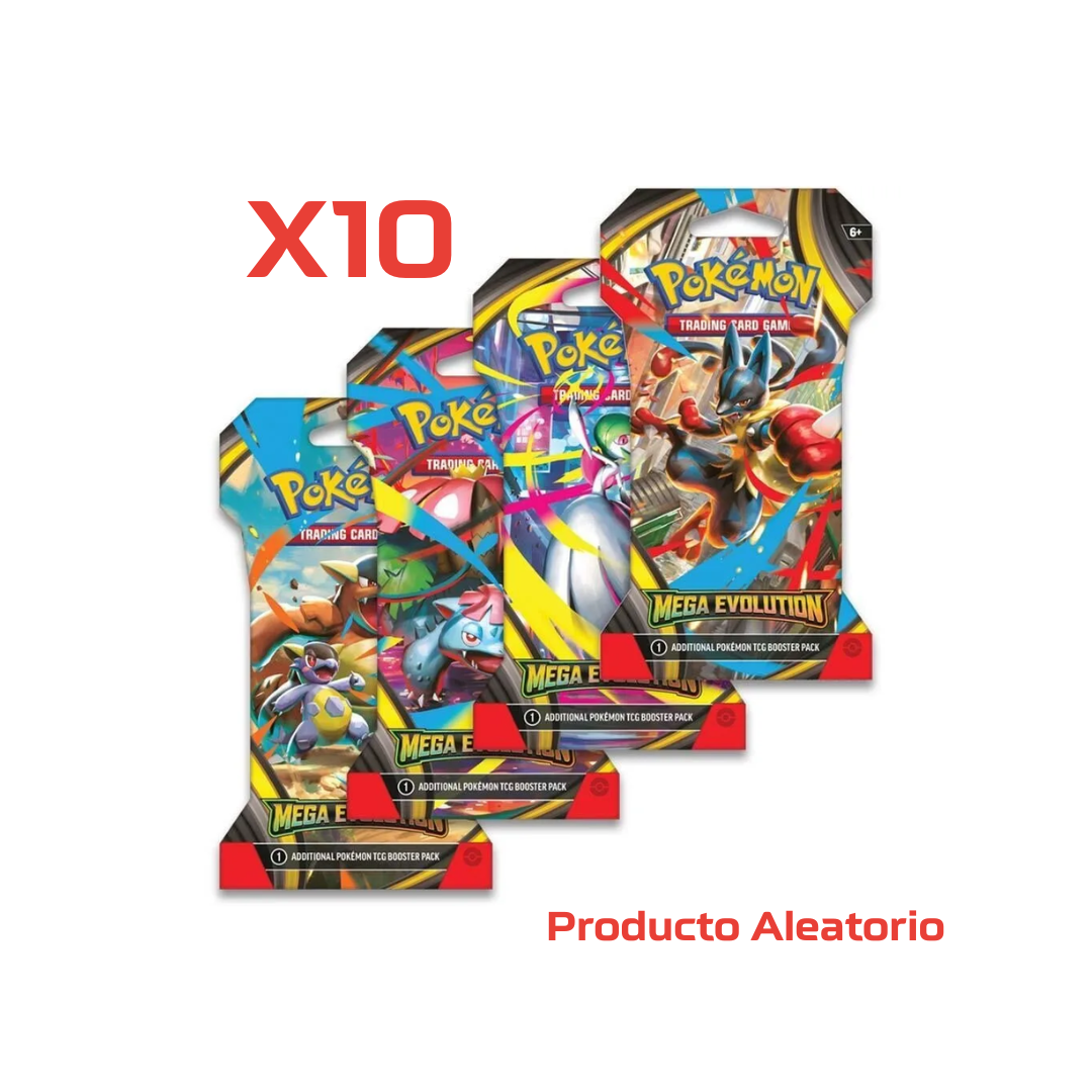 COMBO: Pokémon MEGA Evolutions x10 Sleeved Boosters (VENTA ANTICIPADA - LEER DESCRIPCION)