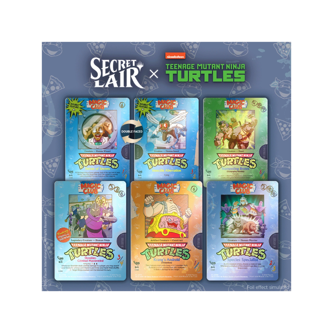 (PREVENTA) MTG Secret Lair - Teenage Mutant Ninja Turtles: VHS Villains - Foil