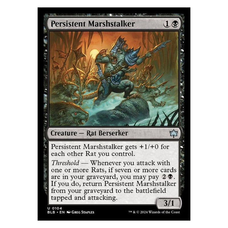 Mtg: Bloomburrow - 104 - Persistent Marshstalker [foil]