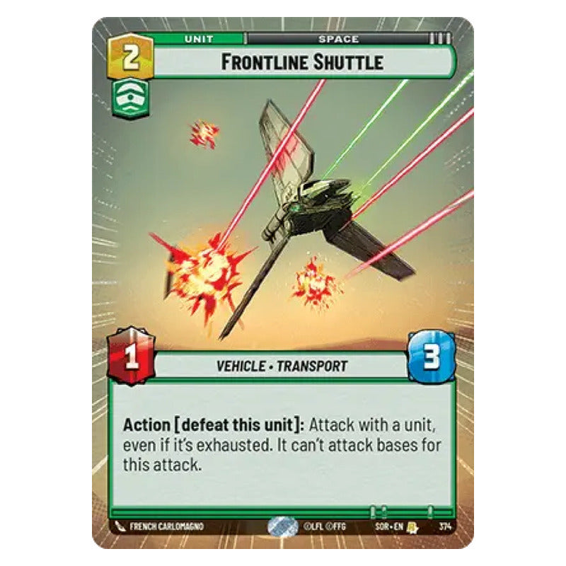 Star Wars Tcg: Sor - 374 - Frontline Shuttle [hyperspace]