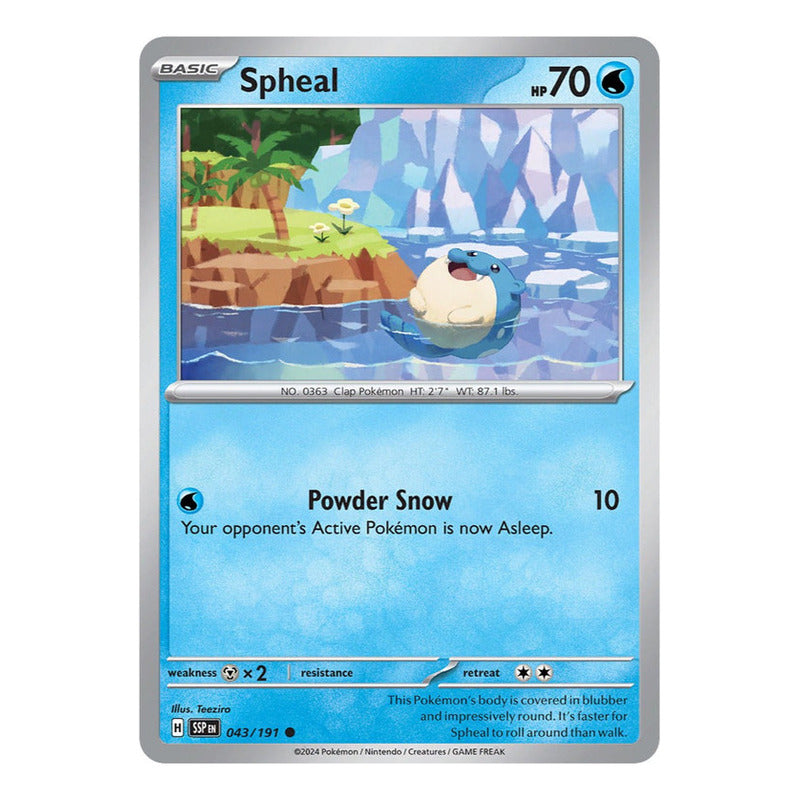 Pokémon Tcg: Surging Sparks - 043/191 - Spheal [reverse]