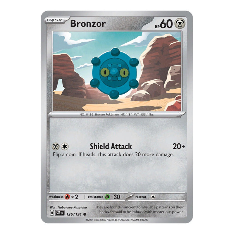 Pokémon Tcg: Surging Sparks - 126/191 - Bronzor [reverse]