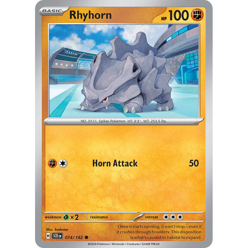 Pokémon Tcg: Stellar Crown - 074/142 - Rhyhorn