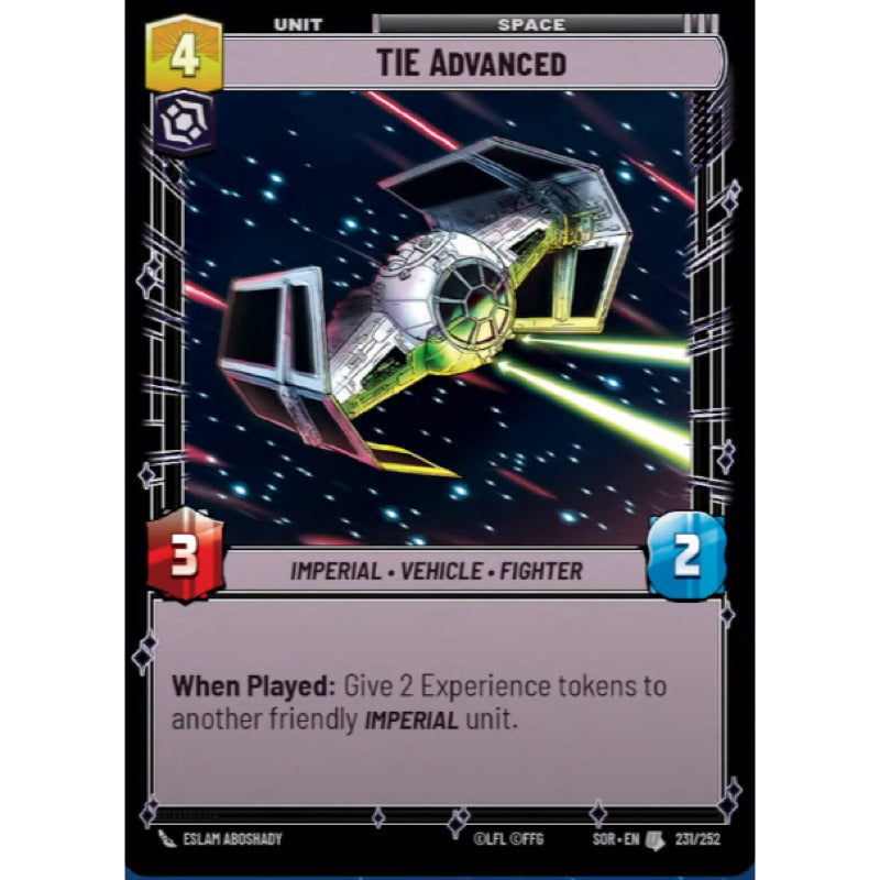 Star Wars Tcg: Sor - 231/268 - Tie Advanced [foil]