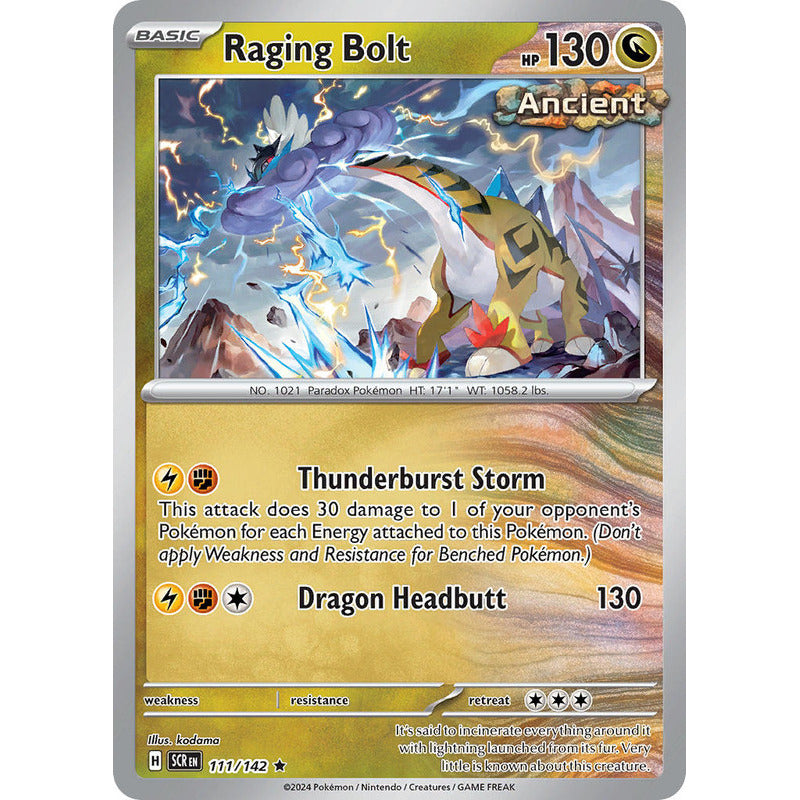 Pokémon Tcg: Stellar Crown - 111/142 - Raging Bolt [reverse]